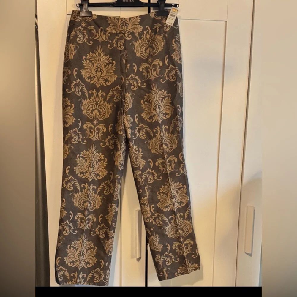 Talbots Silk Wool Brocade Damask Pants